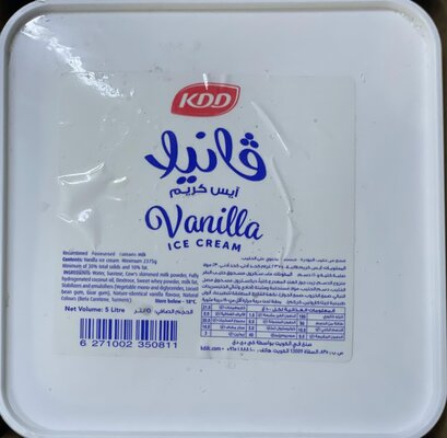 KDD Ice Cream Vanilla 5Ltr