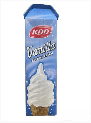 KDD Vanilla Soft Ice Cream 12x1Ltr