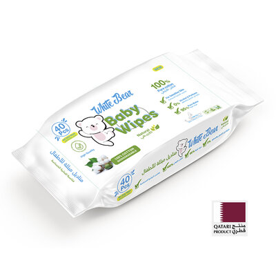 White Bear - Baby Wipes Sensitive skin - 40 Wipes